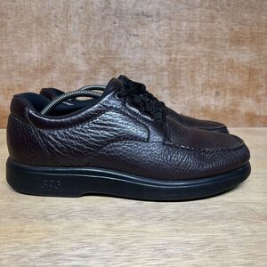 SAS Bout Time Pebbled Brown Cordovan Lace Up Orthopedic Shoes Men Size 11.5 M
